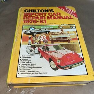 Chilton Import Car Repair Manual 1975-1981 with Various Models Covered